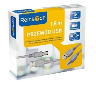 Zdjęcie oferty: Przewód kabel USB 2.0 USB A/USB B 1,8 m REINSTON