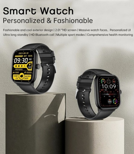 Zdjęcie oferty: Smartwatch Zegarek Czarny Damski Męski Menu PL