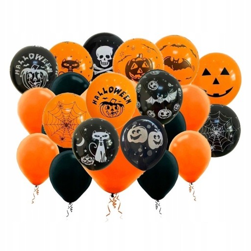 Zdjęcie oferty: Zestaw Dekoracja Balony na Halloween - 24szt