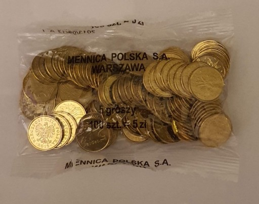 Zdjęcie oferty: 5 gr groszy 2013 Woreczek Menniczy 100 sztuk monet