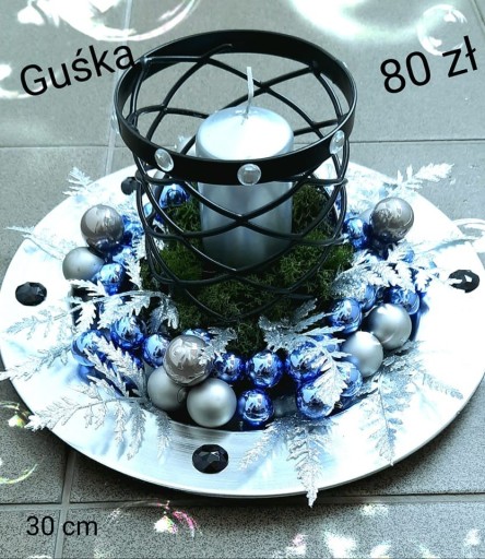 Zdjęcie oferty: Świąteczny stroik  z lamiponem w stylu glamour