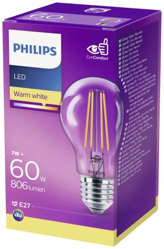 Zdjęcie oferty: Żarówka LED Philips E27 7W A++