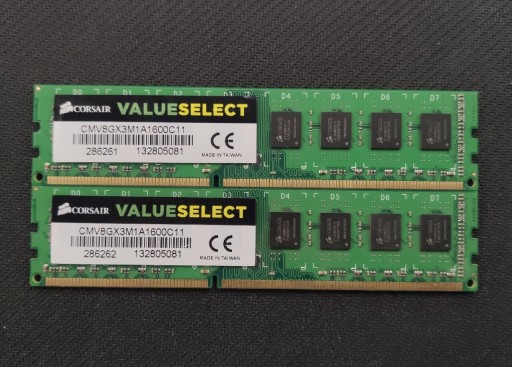 Zdjęcie oferty: Corsair VALUE SELECT 16Gb(2x8GB) DDR3 1600Mhz CL11