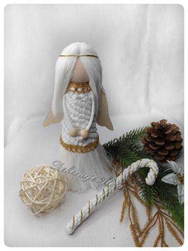 Zdjęcie oferty: Anioł makramowy dekoracje wnętrz prezent święta