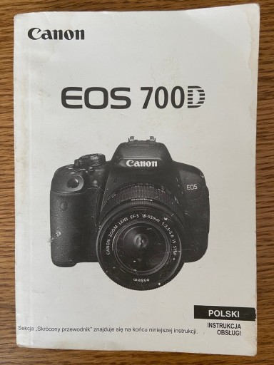 Zdjęcie oferty: Canon EOS 700D polska instrukcja obsługi ORYGINAŁ