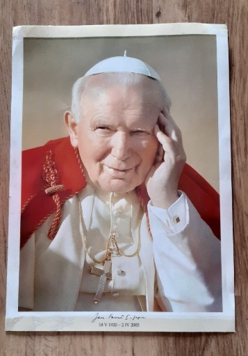 Zdjęcie oferty: Jan Paweł II , obraz , plakat , 46.5 cm x 33.5 cm