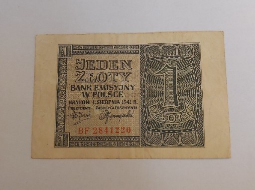 Zdjęcie oferty: 1 złoty z 1941 roku