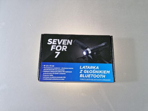 Zdjęcie oferty: Latarka Rowerowa z Glośnikiem Bluetooth SevenFor7