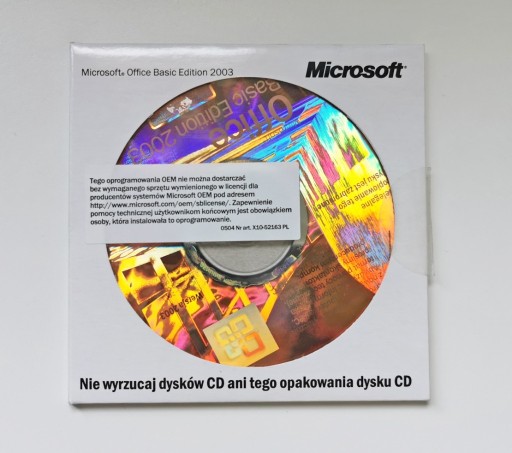 Zdjęcie oferty: Microsoft Office 2003 Basic Edition