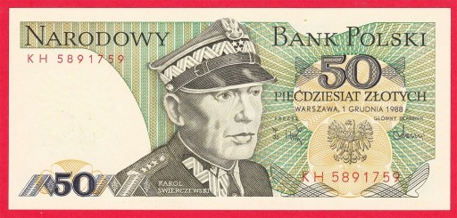 Zdjęcie oferty: Banknot 50 zł - Karol Świerczewski - Stan I