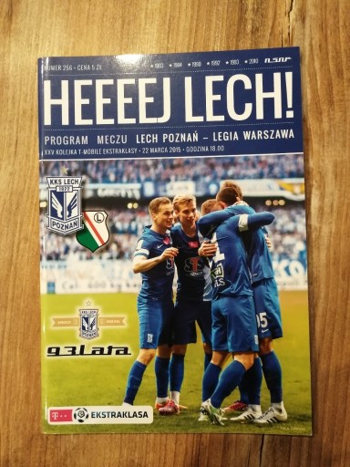 Zdjęcie oferty: Program Lech Poznań - Legia Warszawa 2015 nr 256