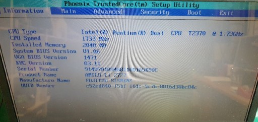 Zdjęcie oferty: laptop Fujitsu Amilo li 2727 ms2228 uszk.