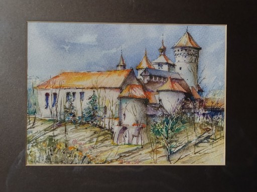 Zdjęcie oferty: Obraz akwarela " Zamek w Reszlu "oryginał autorska