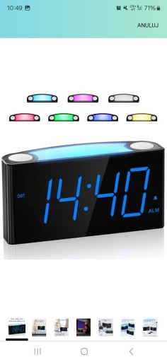 Zdjęcie oferty: Głośny budzik do głębokiego snu, budzik cyfrowy