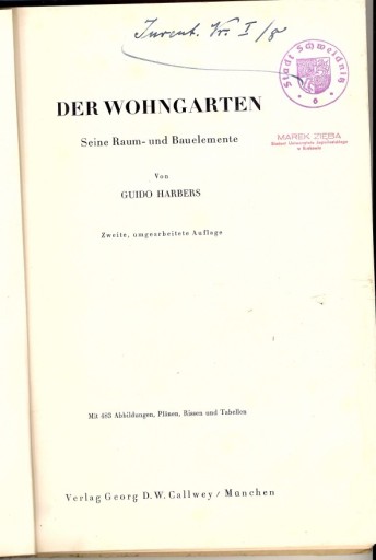 Zdjęcie oferty: Der Wohngarten - Guido Harbers 1933