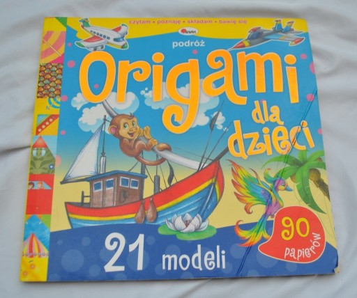 Zdjęcie oferty: Origami dla dzieci podróż 21 modeli 90 papierów