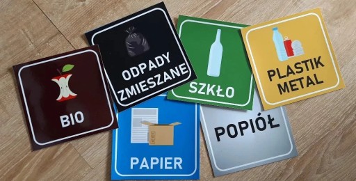 Zdjęcie oferty: Naklejki naklejka na kosz segregacja śmieci