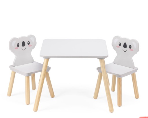 Zdjęcie oferty: Zestaw drewniany stolik krzesełka koala navaris