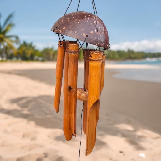 Zdjęcie oferty: Kokosowe Bambusowe Dzwonki Wietrzne Wystrój Domu