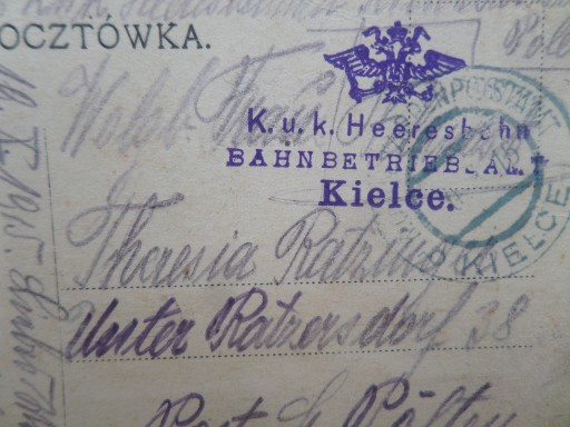 Zdjęcie oferty: K.u.k.Heeresbahn Kielce.Warschau 1915r-wysadz most