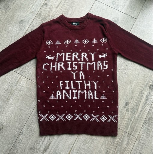 Zdjęcie oferty: BoohooMan świąteczny świąteczny sweter męski rozmiar-S/M