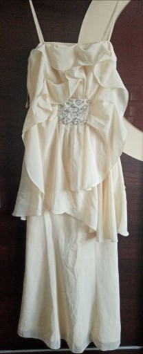 Zdjęcie oferty: Sukienka wieczorowa beżowa cekiny Ella Singh 