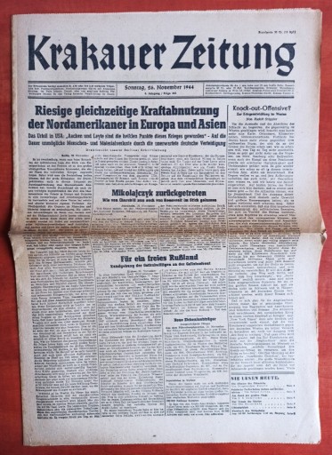 Zdjęcie oferty: Krakauer Zeitung - 302/1944