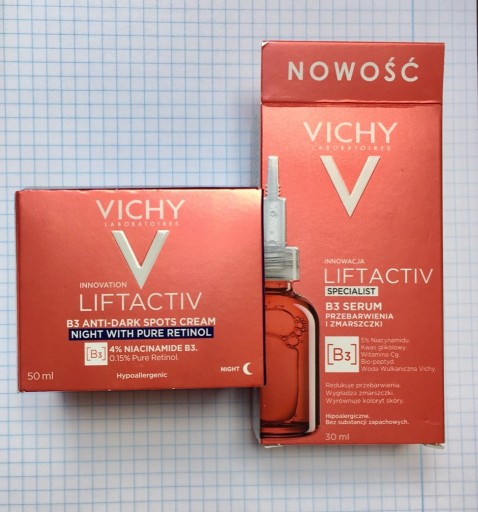 Zdjęcie oferty: VICHY LIFTACTIV B3 krem na noc  + serum 