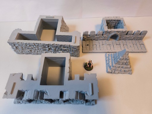 Zdjęcie oferty: Zrujnowany mur 4 (Lost City) RPG Diorama Makieta D&D