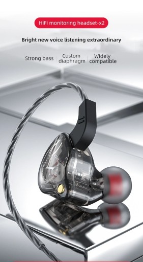 Zdjęcie oferty: Słuchawki przewodowe sportowe silikonowy kabel