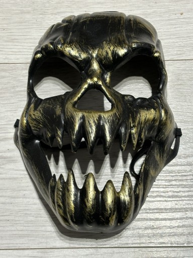 Zdjęcie oferty: Horror Gold & Black Skull Face Mask