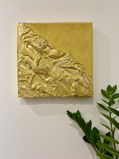 Zdjęcie oferty: Złoty zachód - obraz strukturalny (gips, złoto)
