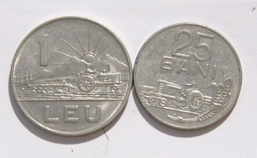 Zdjęcie oferty: Rumunia 1 leu 25 bani 1966 zestaw 2 monet Stan !!