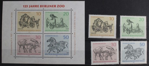 Zdjęcie oferty: Niemcy Berlin  Mi 338-341 i blok 2 rok 1969 G **