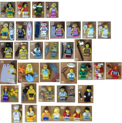 Zdjęcie oferty: LEGO minifigurki ludziki 45 sztuk stan idealny