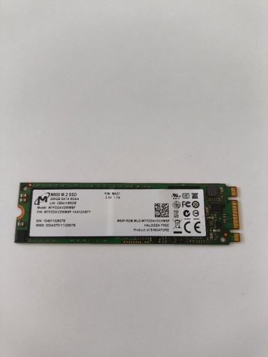 Zdjęcie oferty: Dysk Micron M600 256 GB M.2 SSD SATA III