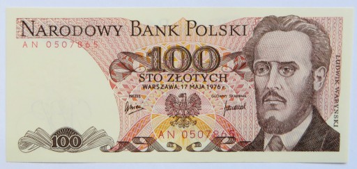 Zdjęcie oferty: 100 zł 1976 r. banknot bez obiegu