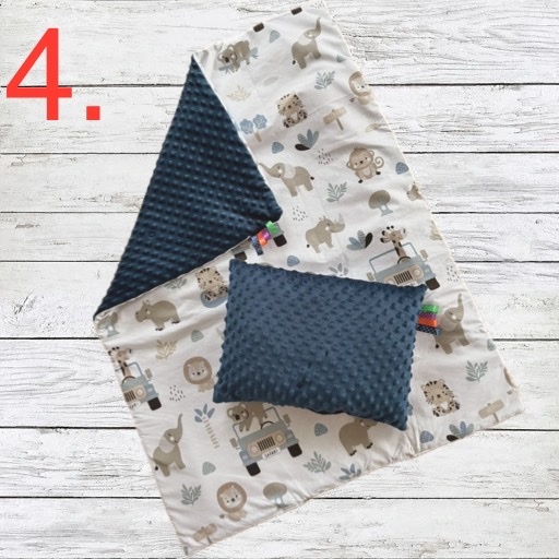 Zdjęcie oferty: Komplet Minky poduszka + kocyk 75x100 Hand Made PL