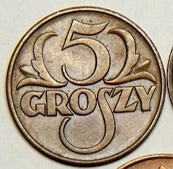 Zdjęcie oferty: Moneta obiegowa II RP 5gr 1939r 