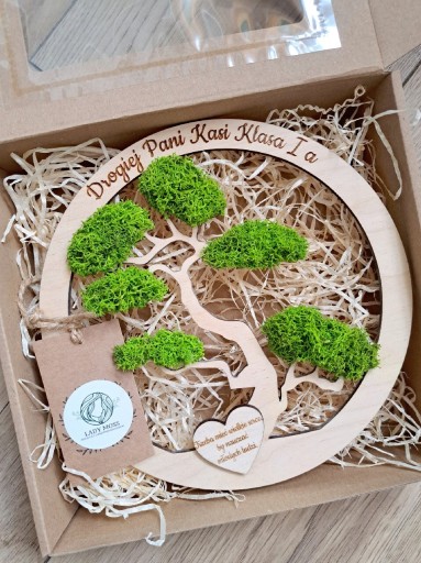 Zdjęcie oferty: Personalizowane podziękowanie dla wychowawcy. Drzewko bonsai z chrobotkiem 