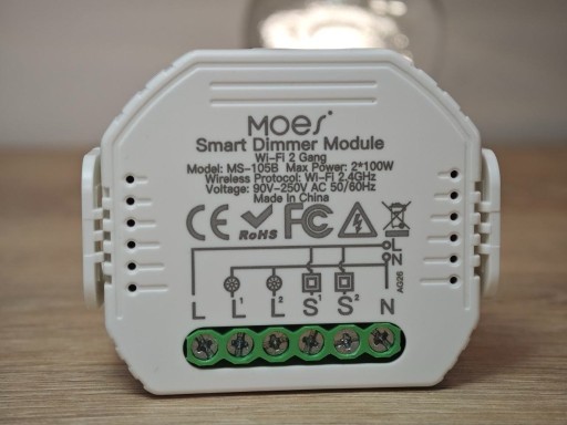 Zdjęcie oferty: Moes ściemniacz 2 kanałowy, dopuszkowy, smart home, WIFI IOT Tuya