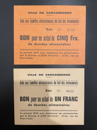 Zdjęcie oferty: BON France 1/5 Franc Carcassonne UNC