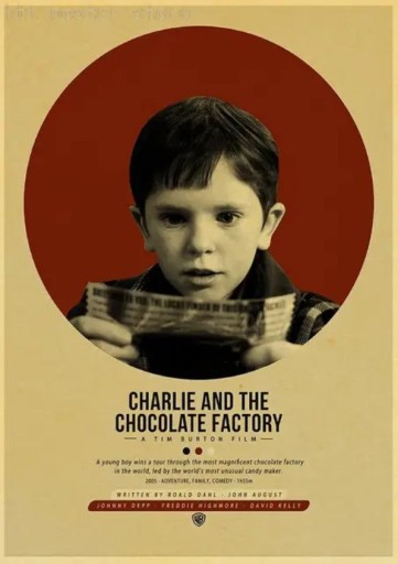 Zdjęcie oferty: PIĘKNY plakat vintage CHARLIE I FABRYKA...