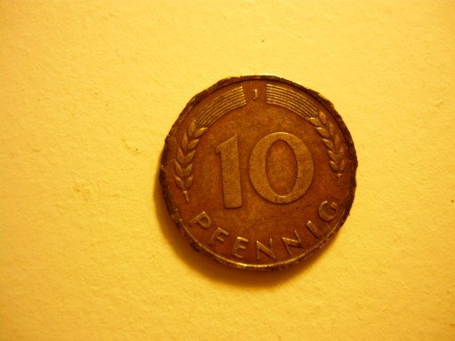 Zdjęcie oferty: 10 Fenigów z 1950 roku, J,