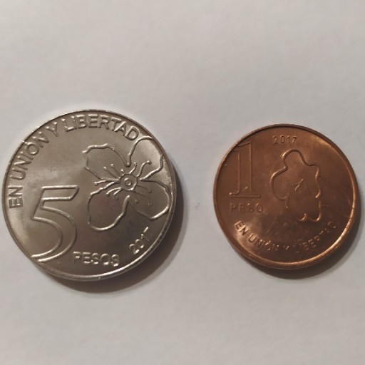 Zdjęcie oferty: Argentyna 1 Peso 2017 r. i 5 Peso 2017 r.