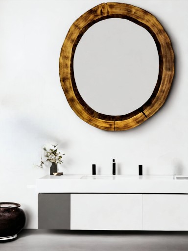 Zdjęcie oferty: okrągłe lustra do łazienki  drewniane