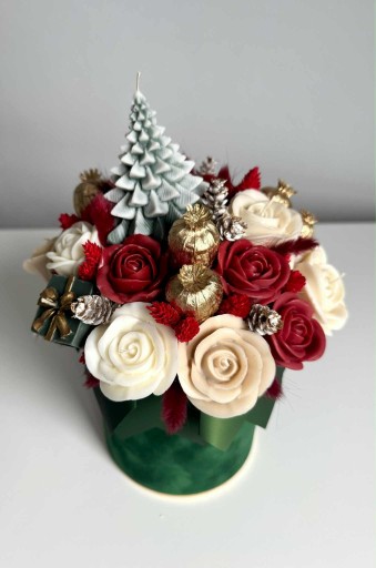 Zdjęcie oferty: CANDLE BOX CHRISTMAS Flowerbox rękodzieło świece sojowe 