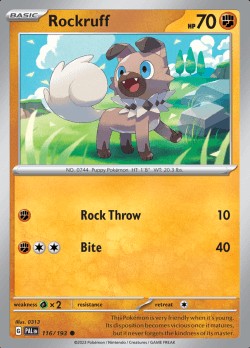 Zdjęcie oferty: Rockruff 116 Paldea (PAL116) Reverse