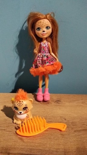 Zdjęcie oferty: Lalka enchantimals Cherish Cheetah + figurka lampa