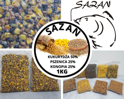 Zdjęcie oferty: Mix Kukurydza Pszenica Konopie gotowa gotowana 1kg